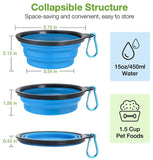 KUTKUT Collapsible Dog Bowl | Portable Dog Bowl with Lid | Foldable Pet Travel Dog Bowls for Walking, Traveling, Hiking Foldable Expandable Bowl for Dogs Cats and Small Pet Feeding