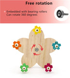 KUTKUT Bird Rotating Perch Toy,Durable Unique Wooden Ferris Wheel Parrot Toys with 5 Perches,Bird Cage Accessories for Parakeet, Cockatiel, Budgerigar,Conures, Lovebirds