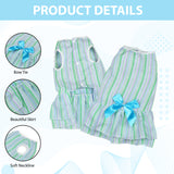KUTKUT Dress for Small Dog Puppy Clothes Female Princess Tutu Striped Skirt Summer Frock for ShihTzu, Papillon etc Cat Pet Apparel Outfits
