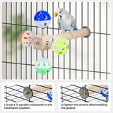 KUTKUT Bird Stand Perch Toy with Rotating Balls,Parakeet Stand Perch Toy for Metal Cage, Fun Toy for Parrots Cockatiels Budgies Budgerigars Parrotlets Lovebirds Ringne