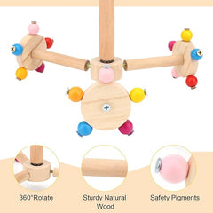 KUTKUT Spinning Bird Perch Stand Toy Natural Wood Interactive Exercise Wheel Parrot Perch Toys Bird Rotating Perch for Parrot Parakeets Budgies Lovebirds Finch Conures