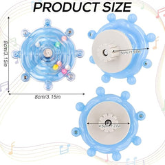 KUTKUT Bird Toys for Parrots - Spinning Wheel Chew Toy with Rotating Plastic Spinner, Enrichment Puzzle Cage Activity for Parakeets, Conures & Cockatiels