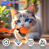 KUTKUT 2Pcs Interactive Cat Toy for Indoor Cats, Speedy Ball with Tail, Automatic Moving Cat Balls for Bored Indoor Adult Cats, 360°Automatic Rolling Ball Toy, Two Speed Adjustment
