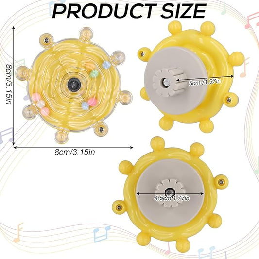 KUTKUT 2PCS Bird Toys for Parakeets Colorful Bird Swivel Wheel Rotating Toys Parrot Chewing Toys Interactive Spinner Rattle Love Bird Toy Bird Cage Accessories for Small Medium Birds