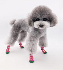 KUTKUT - 8 pcs Anti -Slip New Born Puppy Kitten Socks, Pet Paw Protector Small Puppy Socks with 8 Pieces Adjustable Straps, Socks for Small Puppies, Kitten