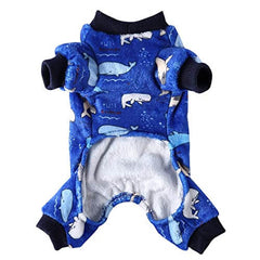 KUTKUT 2 Pcs Dog Bodysuits for Small Dog Boy Girl Fleece Puppy pjs Jammies 4 Leg Dog Clothes for Maltese, Shihtzu Winter Warm Onesies Jumpsuit Clothing for Pet Dogs Male & Female - kutkutstyl
