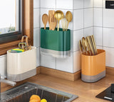 EZYHOME Countertop Silverware Holder, Cutlery Caddy, Fork Spoon Knife Utensil Organizer, Plastic Flatware Holder for Parties, Desk Organizer Caddy Pen Pencil Toothbrush Holder