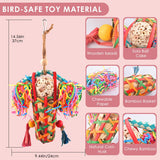 KUTKUT Bird Toys Parakeet Toy Cockatiel Shredding Toys Conure Foraging Sola Toys for Conure Cockatiel Parakeet Lovebird Small to Medium Birds