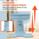 KUTKUT Elevated Pet Bowl for Dogs and Cats, Tilted Food and Water Dish, Anti-Spill Design