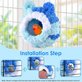 KUTKUT Bird Breeding Nest, Conure Nest Hatch House Parrotlet Snuggle Hut Winter Warm Lovebird Bed for Conure, Lovebird, Canary, Finch, Coneshape Birds, Hamster, Small Pets