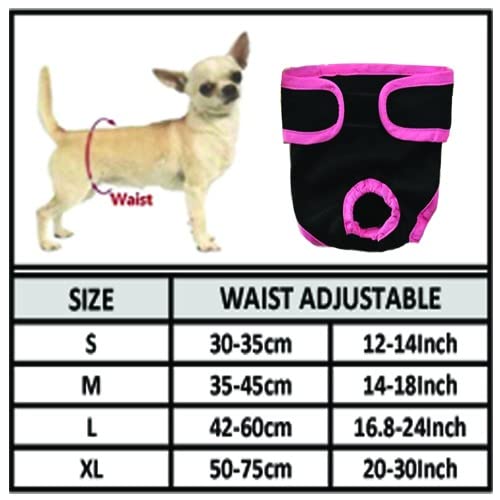 KUTKUT Combo of 2 Reusable Pet Cotton Physiological Pants, Washable Sanitary Pet Diaper| Adjustable Menstruation Underwear for Female Dog in Heat Period - kutkutstyle