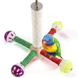 KUTKUT Rotating Bird Perch Toy With Colourfull Rotating Balls– Fun Spinning Cage Stand for Parakeets, Budgies, Lovebird, Cockatiels, Conure – for Small-Medium Birds to Relieve Boredom & Encourage Play