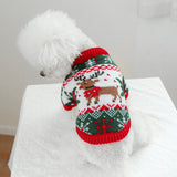 KUTKUT New Winter Pet Dog Cat Clothes Warm Knitted Christmas Pattern Small Dog Sweater, Small Dog Cat Warm Pullover, Pet Sweaters for Fall Winter Dog Clothing