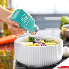 EZYHOME Teal Salt and Pepper Shakers Set - Red Kitchen Decor and Accessories for Home Restaurants Wedding - Glass Salt and Pepper Set for Cooking Table, RV, BBQ, Easy to Clean & Refill