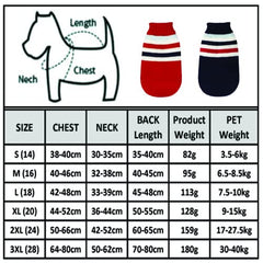 KUTKUT Combo of 2 Dog Sweater | Warm Strip Dog Winter Knitwear Clothes with Elastic Leg Bands | Soft Acrylic Knitted Pet Pullover for Small Medium Large Doggy - kutkutstyle