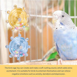 KUTKUT 2PCS Bird Toys for Parakeets, Funny Parrot Spinner Toy Wheel Interactive Parrot Rotate Toy Rattle Cockatiel Toy for Chewing Exercise Bird Cage Chewing Toy for Parrots Budgies Lovebirds