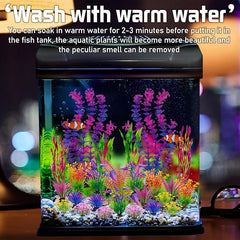 KUTKUT 25Pcs Fish Tank Artificial Plastic Plants Decorations Large Aquarium Decor Betta Goldfish Tank Accessories