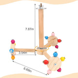 KUTKUT Spinning Bird Perch Stand Toy Natural Wood Interactive Exercise Wheel Parrot Perch Toys Bird Rotating Perch for Parrot Parakeets Budgies Lovebirds Finch Conures