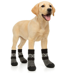 KUTKUT Non Slip Dog Socks with Grippers Prevent from Licking Paws,Anti-Slip Dogs Grip Socks for Small Medium and Senior Dogs on Hardwood Floor.