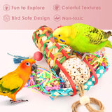 KUTKUT Bird Toys Parakeet Toy Cockatiel Shredding Toys Conure Foraging Sola Toys for Conure Cockatiel Parakeet Lovebird Small to Medium Birds