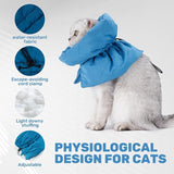 KUTKUT Cat Recovery Collar, Soft Adjustable Cat Cone Alternative, Lightweight Fasteners Collars for Cats Kittens Puppies, After Stop Licking and Daily Use (Lake Blue)