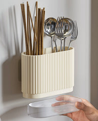 EZYHOME Countertop Cutlery Drying Holder Utensil Holder Cutlery Drainer Tableware Holder Box Tabletop Separated Fork Chopstick Kitchen Storage Cutlery Utensil Organizer