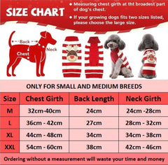 KUTKUT Dog Christmas Sweater Cute Striped Reindeer Xmas Pet Clothes Holiday Puppy Cat Costume New Year Gifts for Small Dogs Cats Turtleneck Knitted Pullover