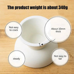 KUTKUT Packof 2Pcs Raised Cat Food Bowls - Ceramic Cat Food and Water Bowl Set - Elevated Pet Feeding Bowls Stress Free for Kitten Elder Cats Small Dogs, Anti Vomiting, Neck Protection