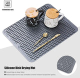 EZYHOME Silicone Dish Drying Mat for Kitchen Counter, Dish Drying Pad for Sink, Refrigerator or Drawer, Countertop Protection Pad.