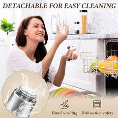 EZYHOME Silver Salt and Pepper Shakers Set, Salt and Pepper Dispenser with Glass Bottom, Cute Salt and Pepper Shakers for Silver Kitchen Decor and Accessories, Easy Filling