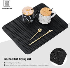 EZYHOME Silicone Dish Drying Mat for Kitchen Counter, Dish Drying Pad for Sink, Refrigerator or Drawer, Countertop Protection Pad