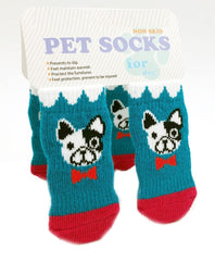 KUTKUT - Pack of 8 Pcs Anti -Slip New Born Puppy Kitten Socks | Paw Protector Small Puppy Kitten Socks with 8 Pieces Adjustable Straps, Socks for Small Puppies
