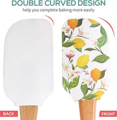 EZYHOME Silicone Spatula,Cake Scrapers and Cream Spreaders for Baking Mixing and Cooking, Cake Cream Butter Spatula, Irish Baking Kitchen Cooking Supplies (30cm *6 cm)