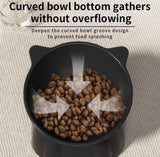 KUTKUT Elevated Pet Bowl for Dogs and Cats, Tilted Food and Water Dish, Anti-Spill Design