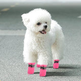 KUTKUT 8Pcs (2Sets) Washable Small Dog Shoes | Rain &Snow Dog Booties | Breathable Paw Protector, Upgraded Anti-Slip Soft Soled Dog & Cat Boots for Shihtzu, Poodle, Bichon etc - kutkutstyle