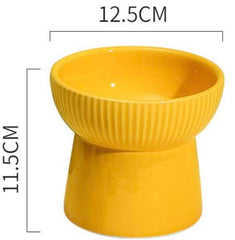 KUTKUT 2 Pcs Ceramic Cat Food Or Water Bowl, Raised Cat Feeder Dishes with Stand, Elevated Pet Food Bowl for Cats and Small Dogs, Stress Free Backflow Prevention & Anti Vomiting - kutkutstyle