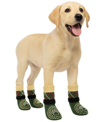KUTKUT Dog Socks to Prevent Licking Paws, Double-Sided Anti Slip Dog Socks for Hardwood Floors, Non Slip Dog Paw Socks for Hot/Cold Pavement Dog Grippy Socks for Small Medium Senior Dogs
