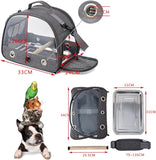 KUTKUT Upgraded Small Bird Carrier, Lightweight and Portable Travel Bird Cage with Stand and Easy Clean Tray, Bird Travel Carrier, Parrot Parakeet Carrier Travel Cage
