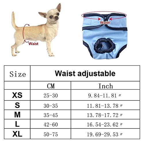 KUTKUT Combo of 2 Reusable Pet Cotton Physiological Pants, Washable Sanitary Pet Diaper| Adjustable Menstruation Underwear for Female Dogs in Heat Period - kutkutstyle
