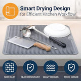 EZYHOME Silicone Dish Drying Mat for Kitchen Counter, Dish Drying Pad for Sink, Refrigerator or Drawer, Countertop Protection Pad.