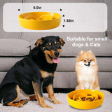 KUTKUT Ceramic Slow Feeder Dog Bowls, Pet Slow Feeder for Puppy Kitten, Slow Down Puzzle Eating Dog Food Bowl Food Dish for Fast Eaters Small Pets