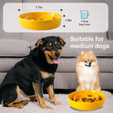 KUTKUT Ceramic Slow Feeder Dog Bowls, Pet Slow Feeder for Puppy Kitten, Slow Down Puzzle Eating Dog Food Bowl Food Dish for Fast Eaters Small Pets