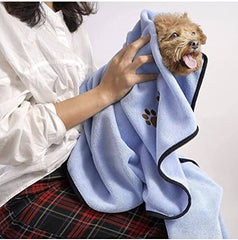 KUTKUT Pack of 2 Microfiber Dog Bath Towel Super Absorbent Pet Ultra Drying Towels for Small & Medium Dogs and Cats - kutkutstyle