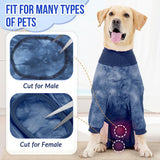 KUTKUT Recovery Suit for Medium Dogs-Soft Onesie Dog Surgery Suit for Female Male Dogs, Breathable Surgical Recovery Suit Prevent Licking Spay Recovery Suit Dog E-Collar&Cone Alternative( Blue)