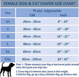 KUTKUT Female Dog Puppy Kitten Diapers Adjustable Washable Reusable Super Absorbency Leak-Proof Dog Nappie Dresses for Dogs in Heat, Period or Excitable Urination, Sanitary Panties Dress