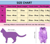 KUTKUT Cat Recovery Suit for Male & Female Surgical Post Surgery Onesie Tie Dye Cats Clothes Neuter Licking Protective Diapers Outfit Cover Kitten Spay Collar Alternative