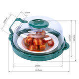 EZYHOME Microwave Cover with Water Steamer, Microwave Splatter Cover, 10inch Plate Covers with Integrated Handle Splatter Guard, Kitchen Gadgets & Accessories