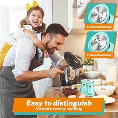EZYHOME Salt and Pepper Shakers Set, Glass Bottom Salt Pepper Shaker with Stainless Steel Lid for Kitchen Gadgets Cooking Table, RV, Camp,BBQ Refillable Design (Teal)