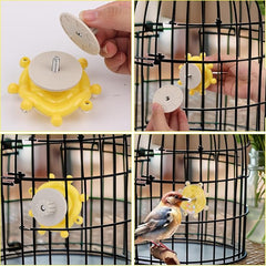 KUTKUT Bird Toys for Parakeets, Funny Parrot Spinner Toy Wheel Interactive Parrot Rotate Toy Rattle Cockatiel Toy for Chewing Exercise Bird Cage Entertainment  Chewing Toy for Budgies Lovebirds
