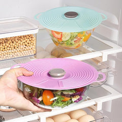 5Pack Silicone Lids for Bowl, Microwave Splatter Cover, 5 Sizes Reusable Heat Resistant Suction Lids Fits Bowls, Plates, Pots, Pans, Skillets, Stove Top, Cups, Oven, Fridge Dishwasher Safe